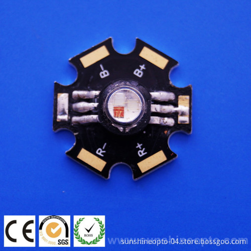 3W RGB LED W/Star PCB, 3pairs Feet (SP3WRGB S/PCB)